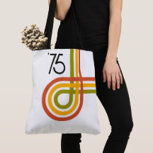1975 Trendig Retro Rainbow Rand Tote