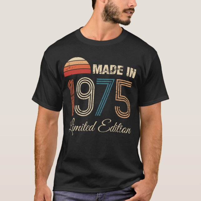 1975 Vintage 50:e födelsedagen T Shirt (Framsida)