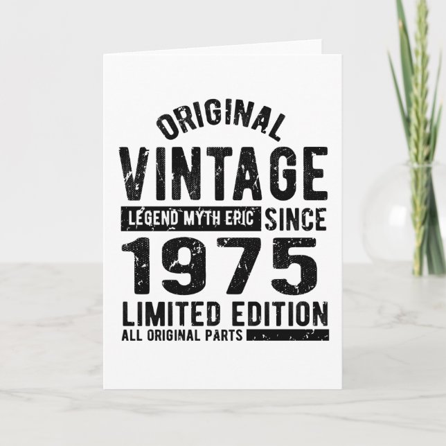 1975 Vintagens födelsedag Kort (Framsida)