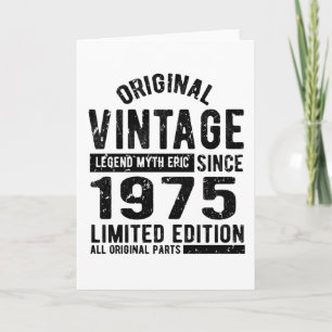 1975 Vintagens födelsedag Kort