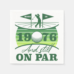 1976 50-års födelsedag för golfälskare pappersservett