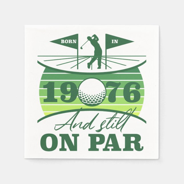 1976 50-års födelsedag för golfälskare pappersservett (Framsidan)