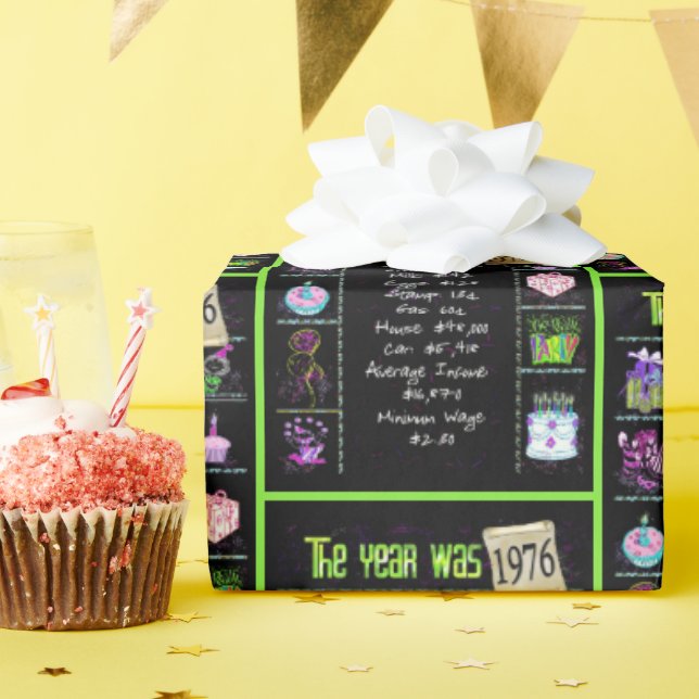 1976 Åldersdagsresa Presentpapper (Födelsedagsfest)