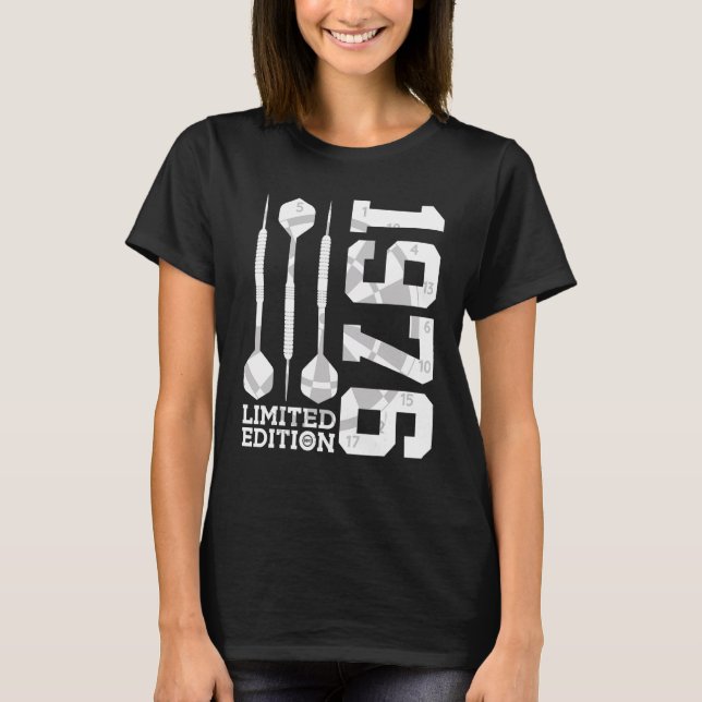 1976 DARTS 46-ÅRSFÖDELSEDAG T SHIRT (Framsida)