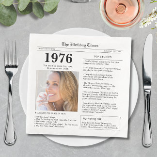 1976 Födelsedags Tidning Pappersservett