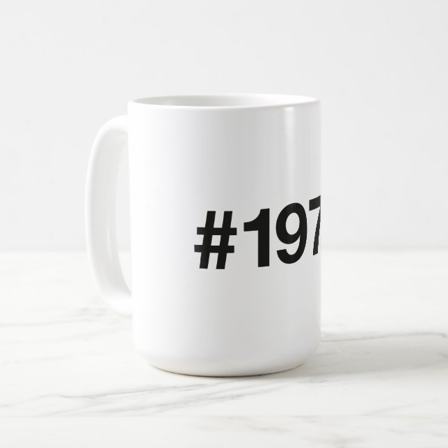 1976 Hashtag 49 ÅRS födelsedag Kaffemugg (Framsida vänster)