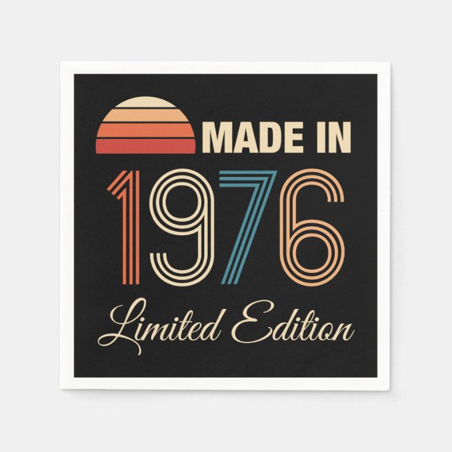 1976 Limited Edition 50-årsdag Pappersservett (Framsidan)