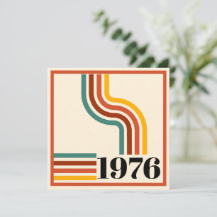1976 Orangen Retro Rand Vintage affisch Inbjudningar