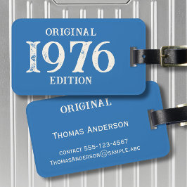 1976 Originalutgåva om havsblått Bagagebricka