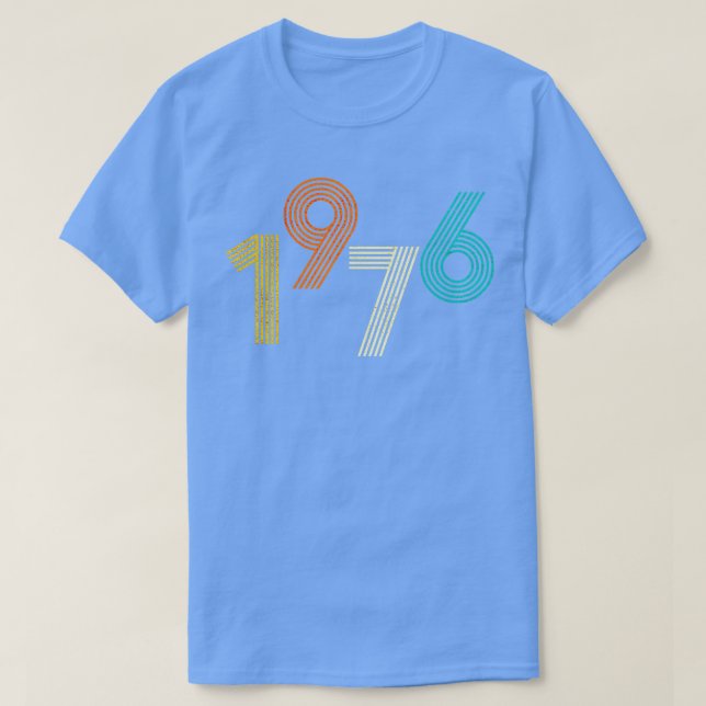 1976 Retro Birthday-Vintage T Shirt (Design framsida)
