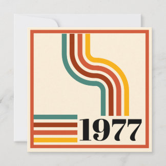 1976 Retro Randig Vintage Affisch Orange Tack  Inbjudningar