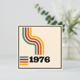 1976 Retro Vintage affisch Birthday eller Reunion Inbjudningar