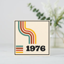 1976 Retro Vintage affisch Birthday eller Reunion Tack Kort