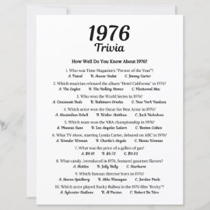 1976 Trivia-spel 49:e Födelsedagsfestens spel