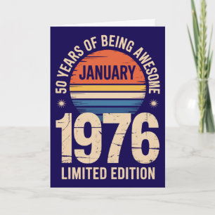1976 Vintage 50-årsfirande Begränsad Upplaga Kort