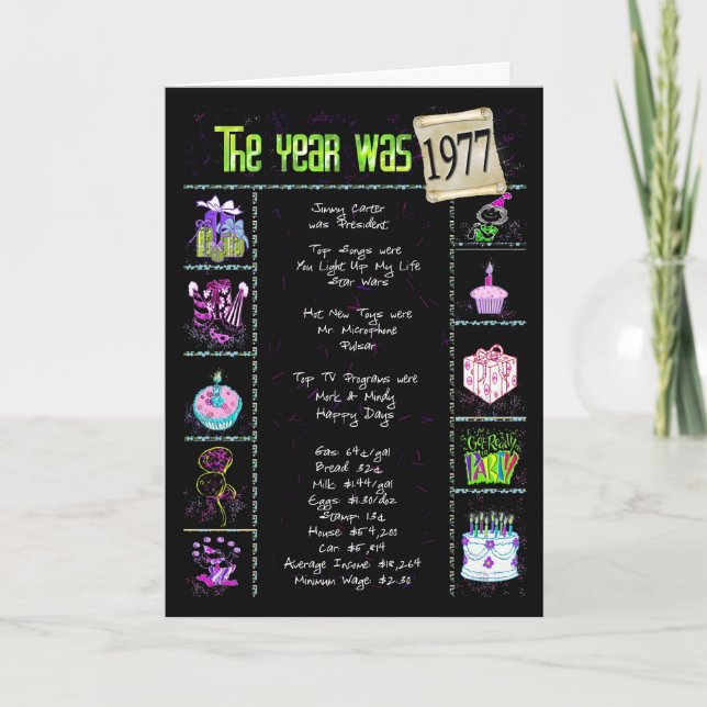 1977 Årets födelsedag Kort (Framsida)