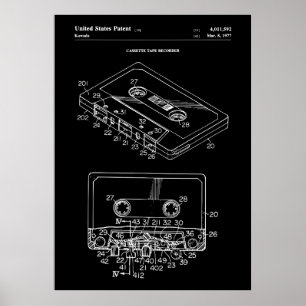 1977 CASSETTE BANDKORDERPatent Poster