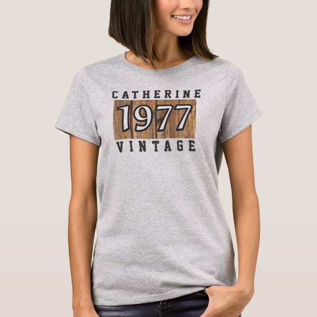 1977 Födelseår T-Shirt (Framsida)
