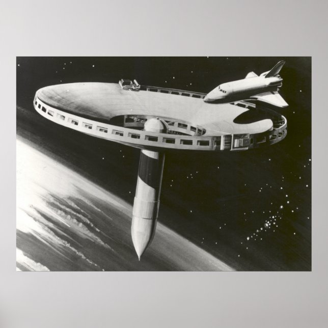 1977 NASA Space Station-koncept Poster (Framsidan)