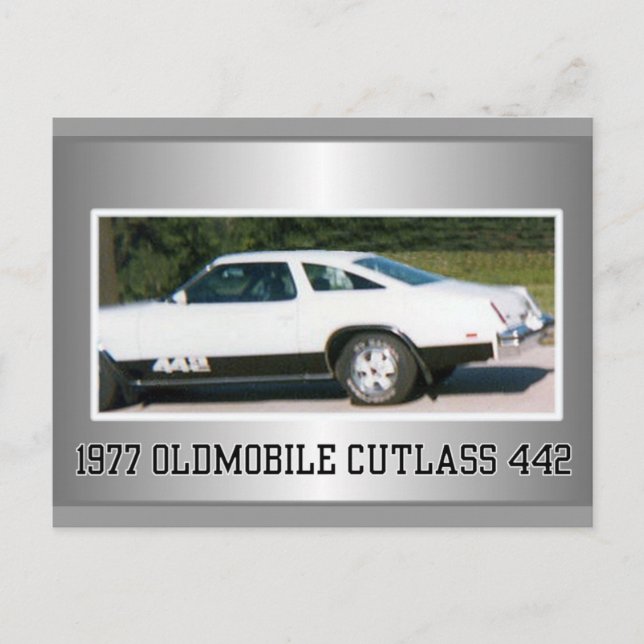 1977 Olds 442 Vykort (Framsida)