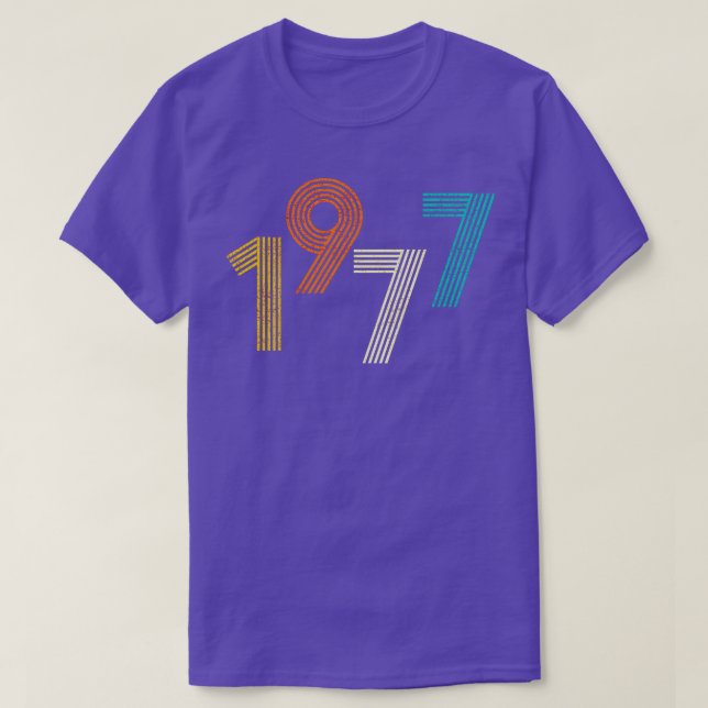 1977 Retro Birthday Vintage T Shirt (Design framsida)