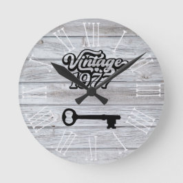 1977 Vintage Akrylväggslås Rund Klocka