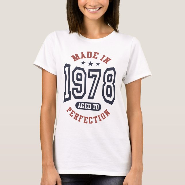 1978 Åldras till födelsedagspresent T Shirt (Framsida)