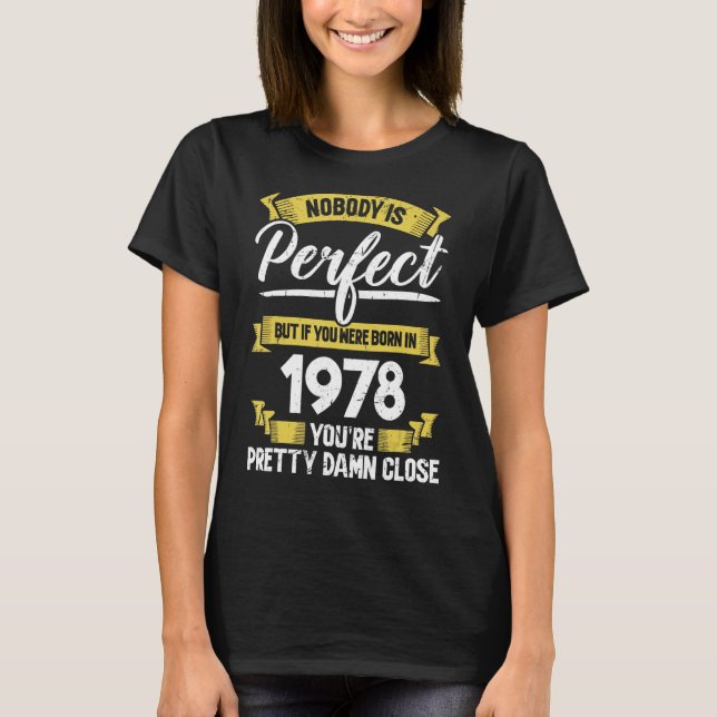 1978 Födelsedag - Vintage - stressad design T Shirt (Framsida)