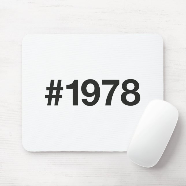 1978 Hashtag 47 födelsedagsdagen Musmatta (Med mus)