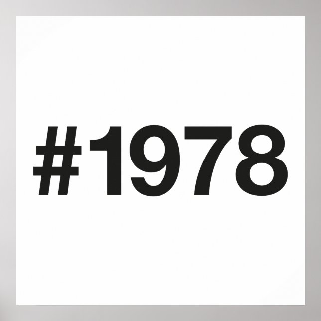 1978 Hashtag 47 födelsedagsdagen Poster (Framsidan)