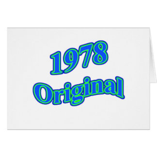 1978 original- blåttgrönt hälsningskort