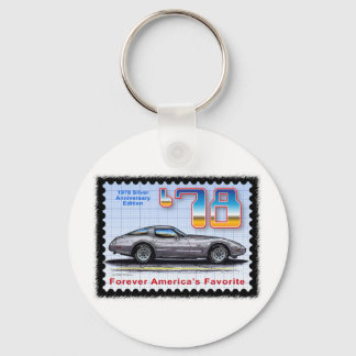 1978 Silver-årsdagen Speciell utgåva Corvette Nyckelring