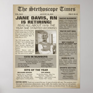 1978 Stethoscope Times för Nurse Pension Party Poster