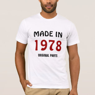 1978, tillverkad 1978, originaldelar t shirt