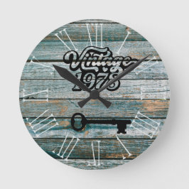 1978 Vintage Akrylväggslås Rund Klocka