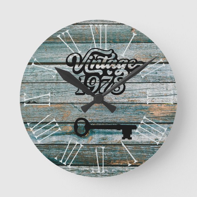 1978 Vintage Akrylväggslås Rund Klocka (Framsida)