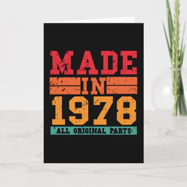 1978 Vintage på födelsedagen Kort (Framsida)