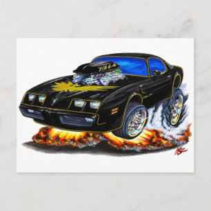 1979-81 Trans am Black-Guld Vykort