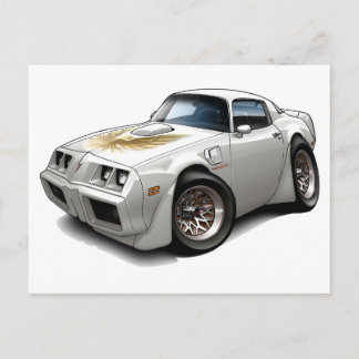 1979-81 Trans Am White Car Vykort