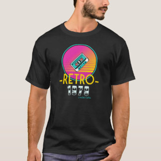 1979 Classic Retro Vintage Sunset Tape Cassette Mu T Shirt