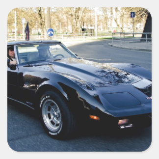 1979 Corvette Classic Sportscar Fyrkantigt Klistermärke