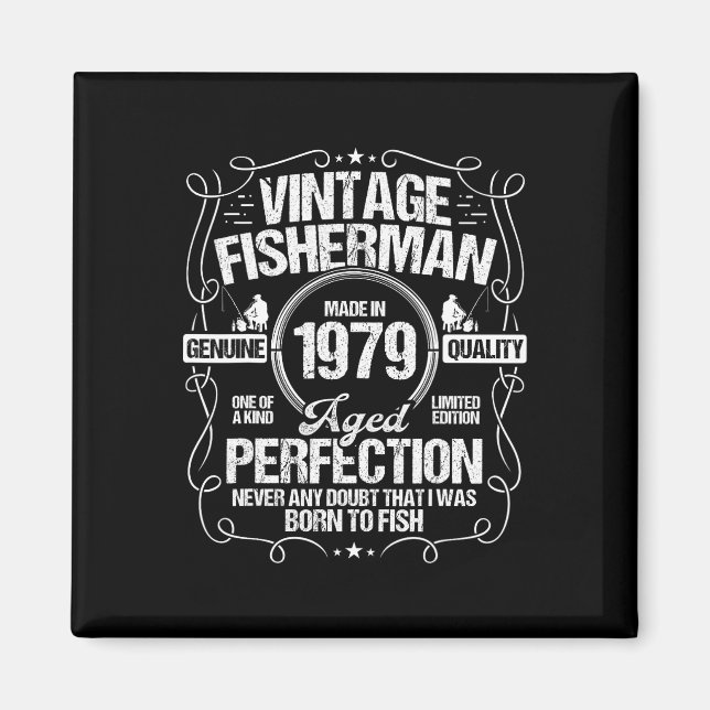 1979 Fiskande födelsedag för fiskare född 1979 Magnet (Framsidan)