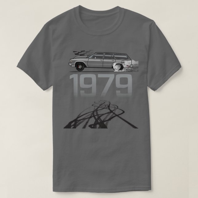 1979 flerspråkig godsvagn Färg T Shirt (Design framsida)