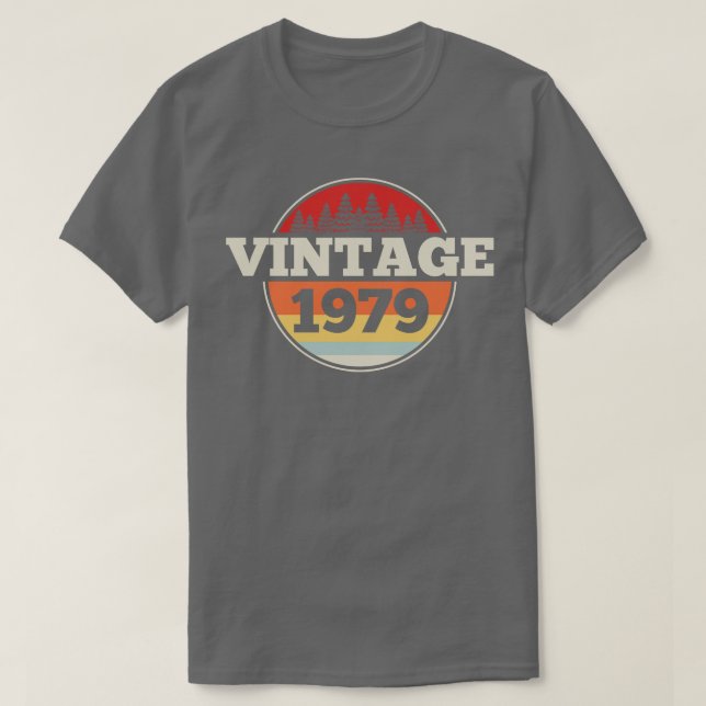1979 Födelsedag Vintage 1979 Retro T Shirt (Design framsida)
