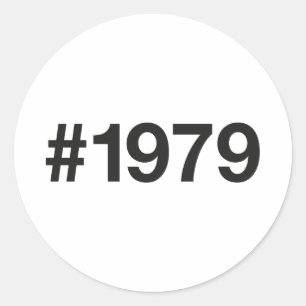 1979 Hashtag 46 födelsedagsdagen Runt Klistermärke