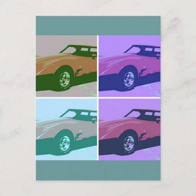 1979 Red Classic Car Vykort (Framsida)