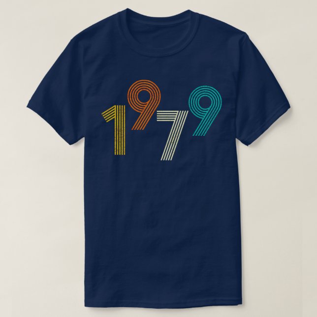 1979 Retro Birthday Vintage T Shirt (Design framsida)