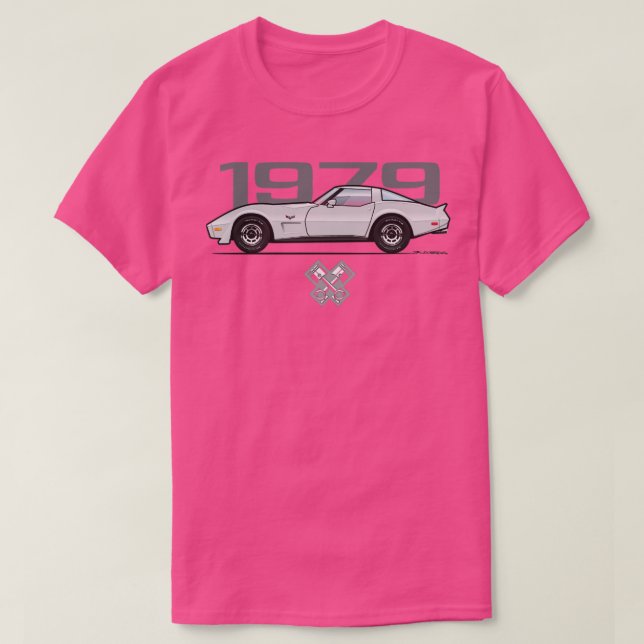1979 silver vette t shirt (Design framsida)