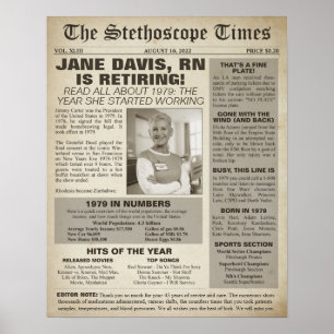 1979 Stethoscope Times för Nurse Pension Party Poster