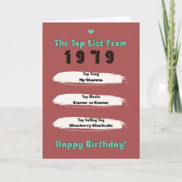 1979 Topp Lista Födelsedag Kort